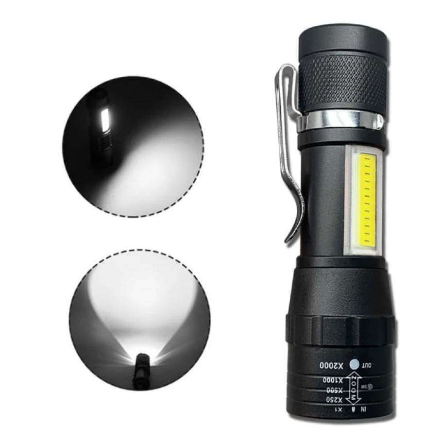 Zoomlu Şarjli Cob Led Güçlü El Feneri WB-017 Zoomlu Şarjli Cob Led Güçlü El Feneri WB-017