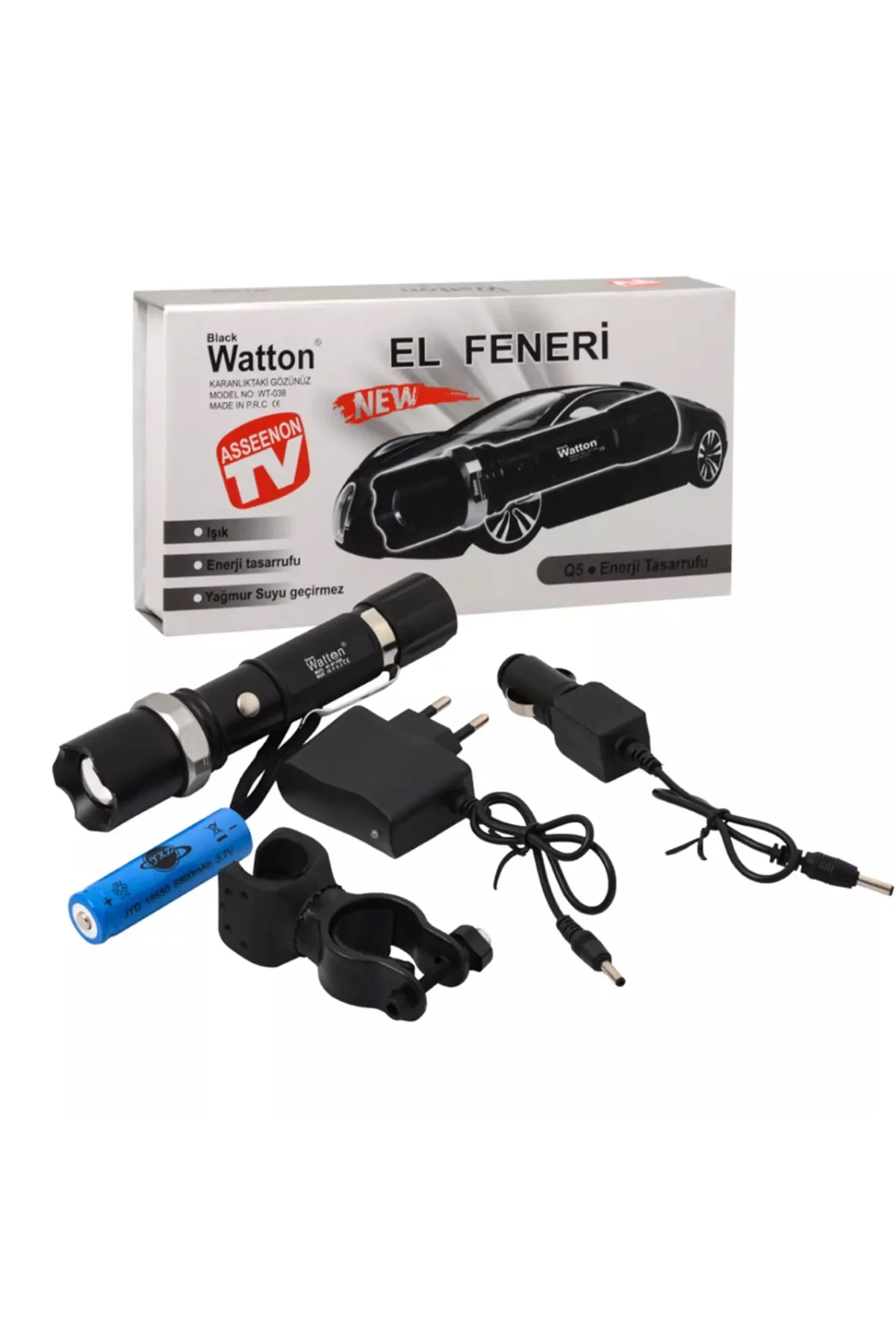 Zoomlu Şarjlı EL Feneri En Uygun Fiyata Watton Wt-038