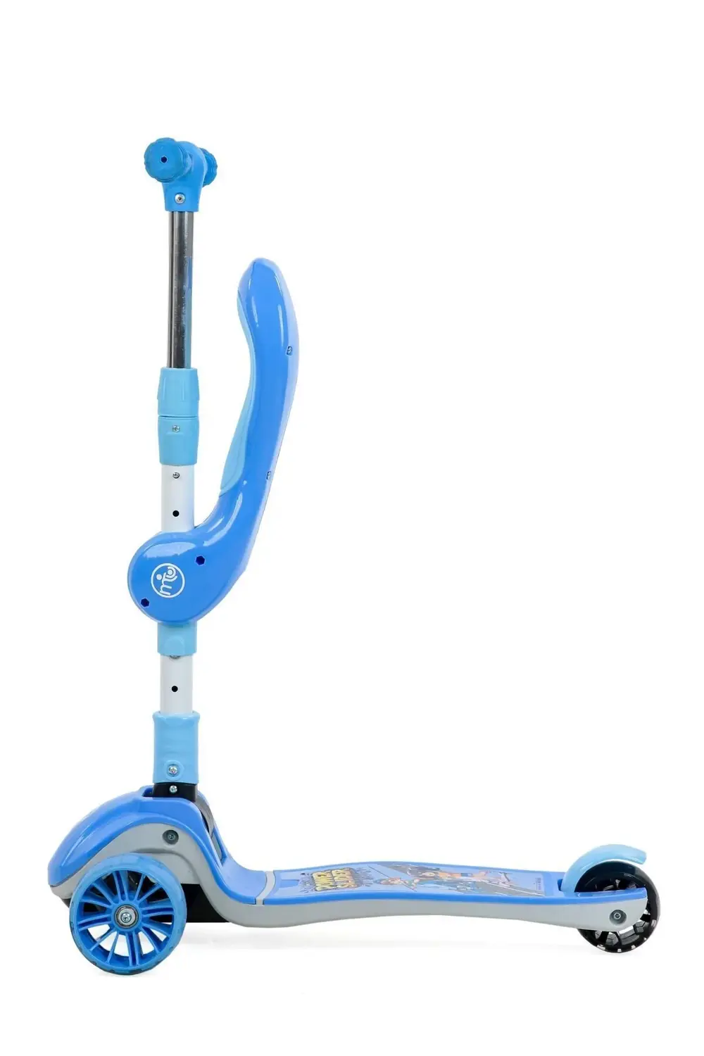 Zoomy Oturaklı Işıklı Katlanabilir Scooter Mavi