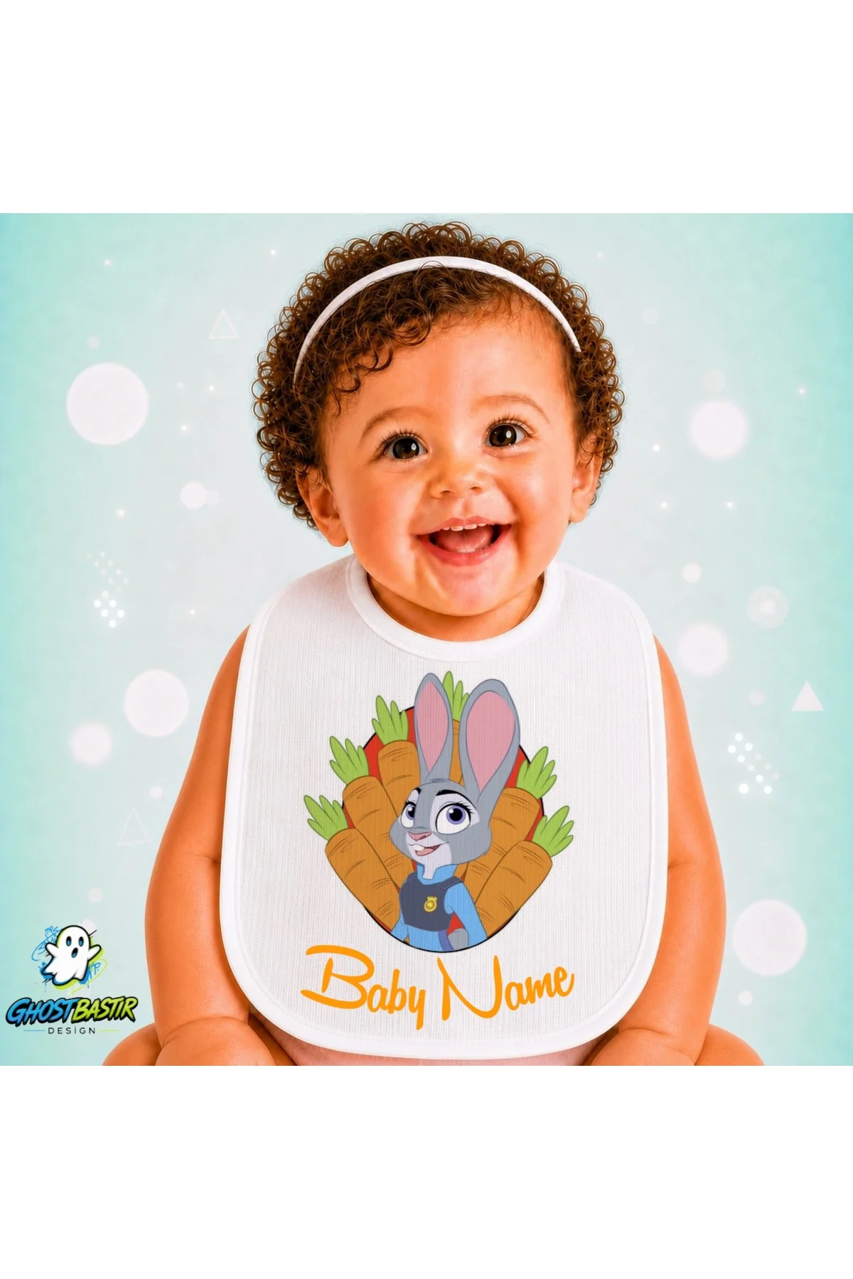 Zootropolis Judy Keten Bebek Mama Önlüğü – Yumuşak, Emici, Yıkanabilir, Özel Tasarım P213