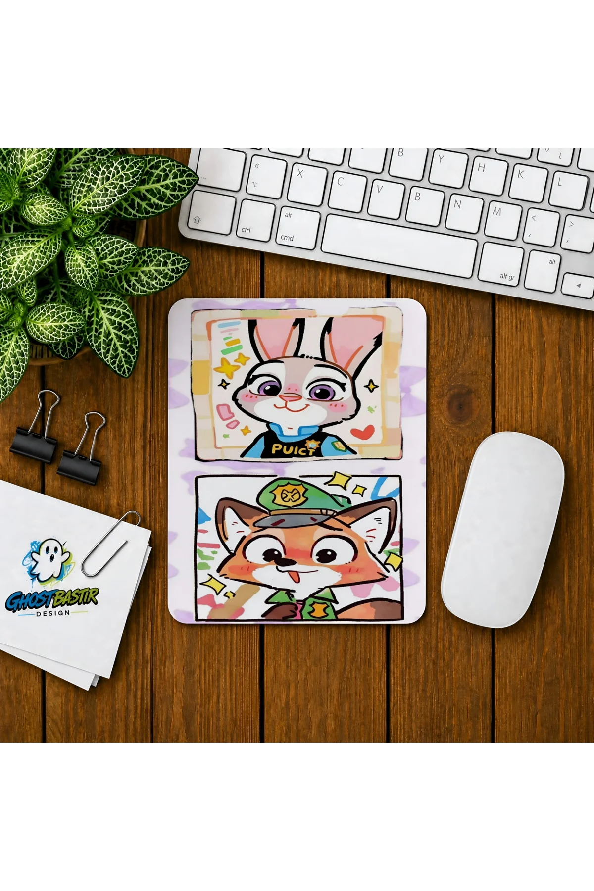 Zootropolis Nick ve Judy Baskılı Oyuncu Mousepad 0362