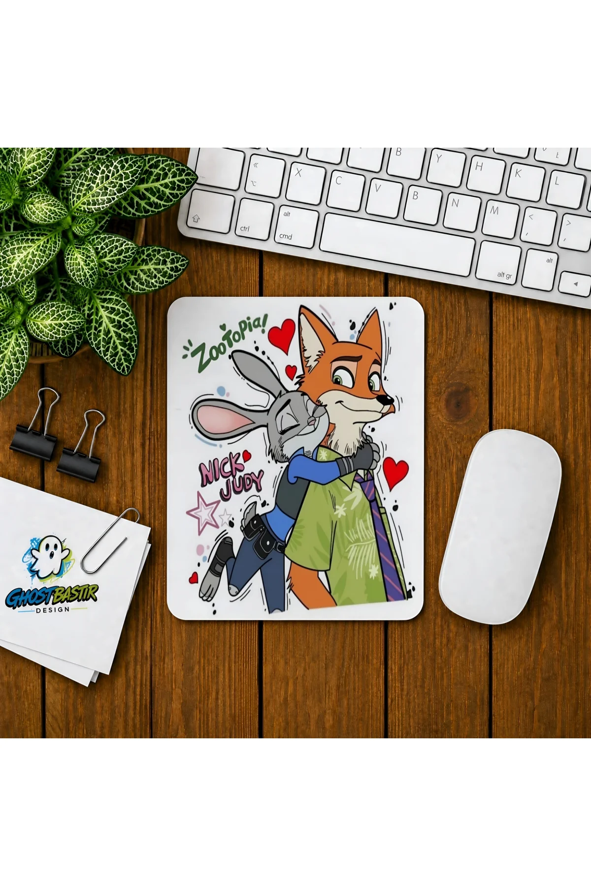 Zootropolis Nick ve Judy Baskılı Oyuncu Mousepad 0361