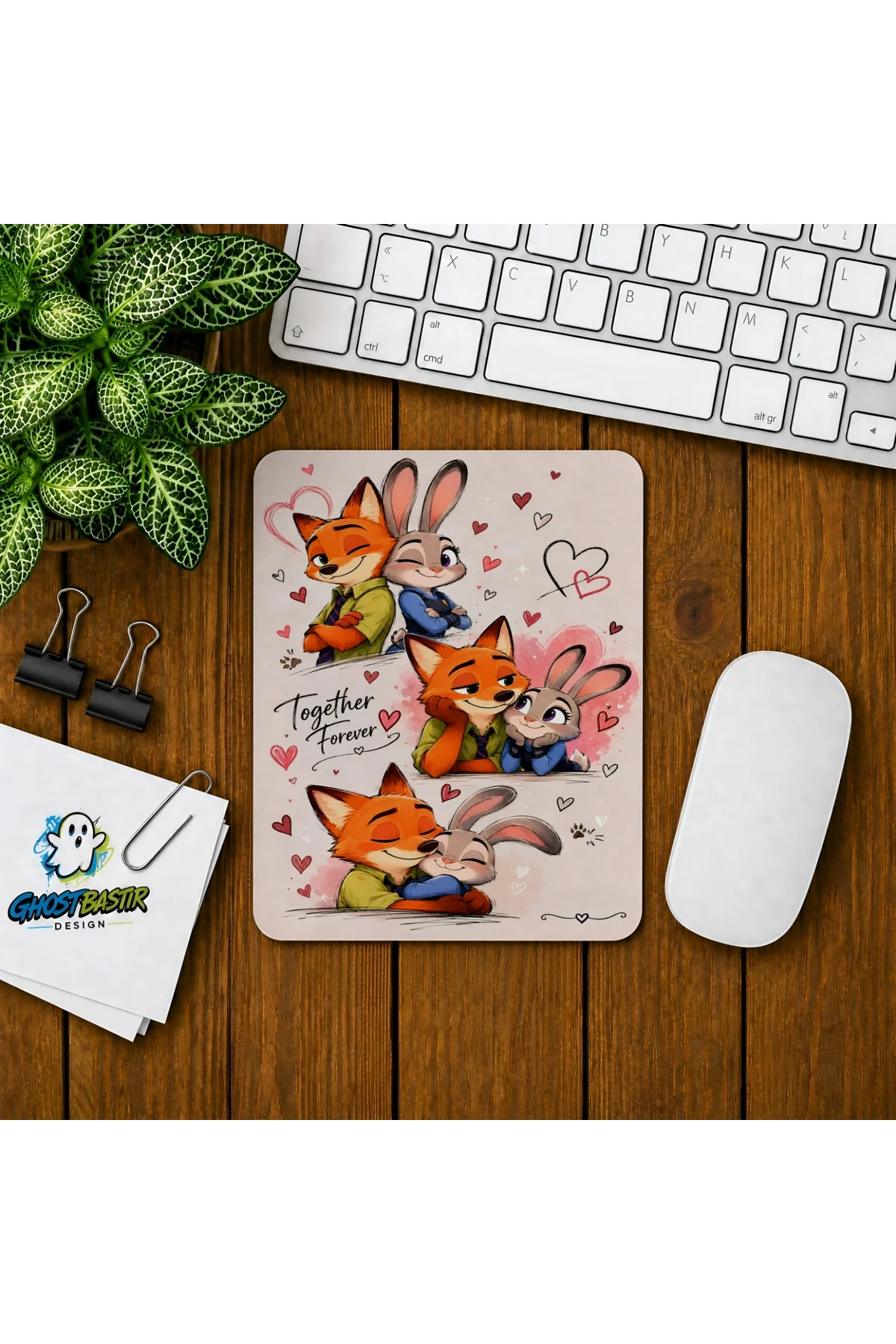 Zootropolis Nick ve Judy Baskılı Oyuncu Mousepad 0360