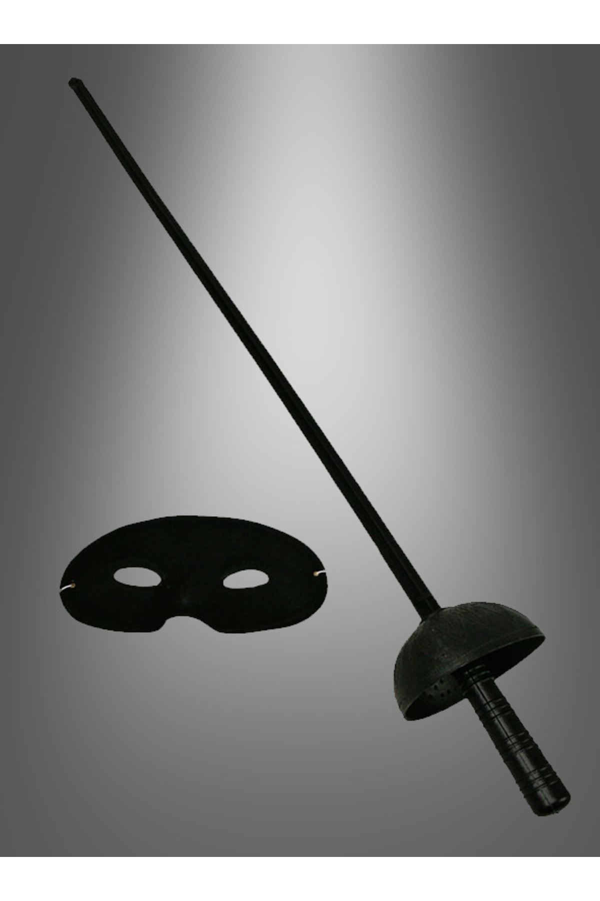 Zorro Kostüm Plastik Aksesuar Seti – Maske ve Kılıç (67 cm)