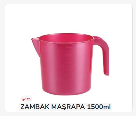 ZP125   Zambak Plastik Geçmeli Maşrapa 1500ml