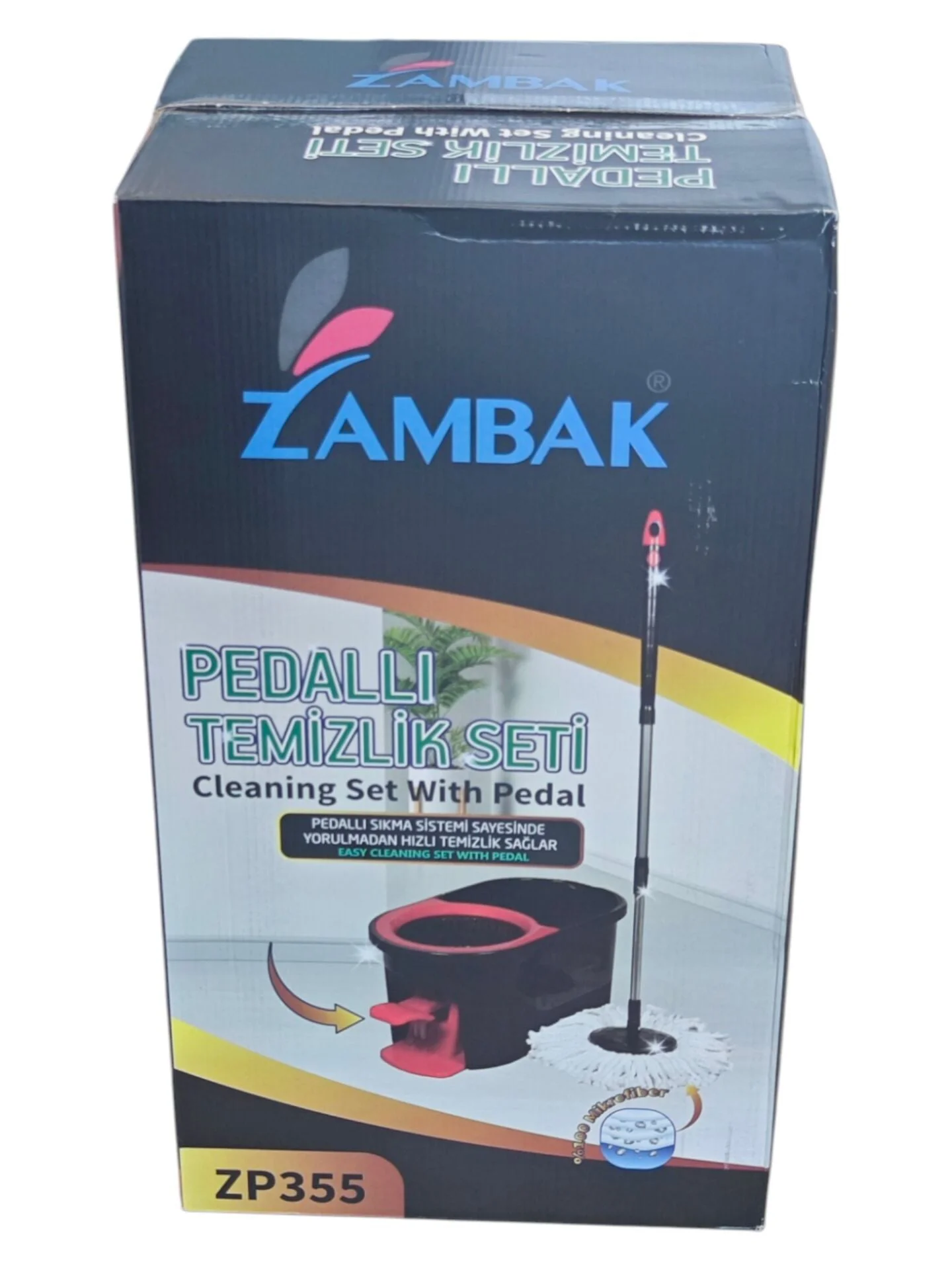 ZP355   Zambak Pedallı Döner Mop Temizlik Seti