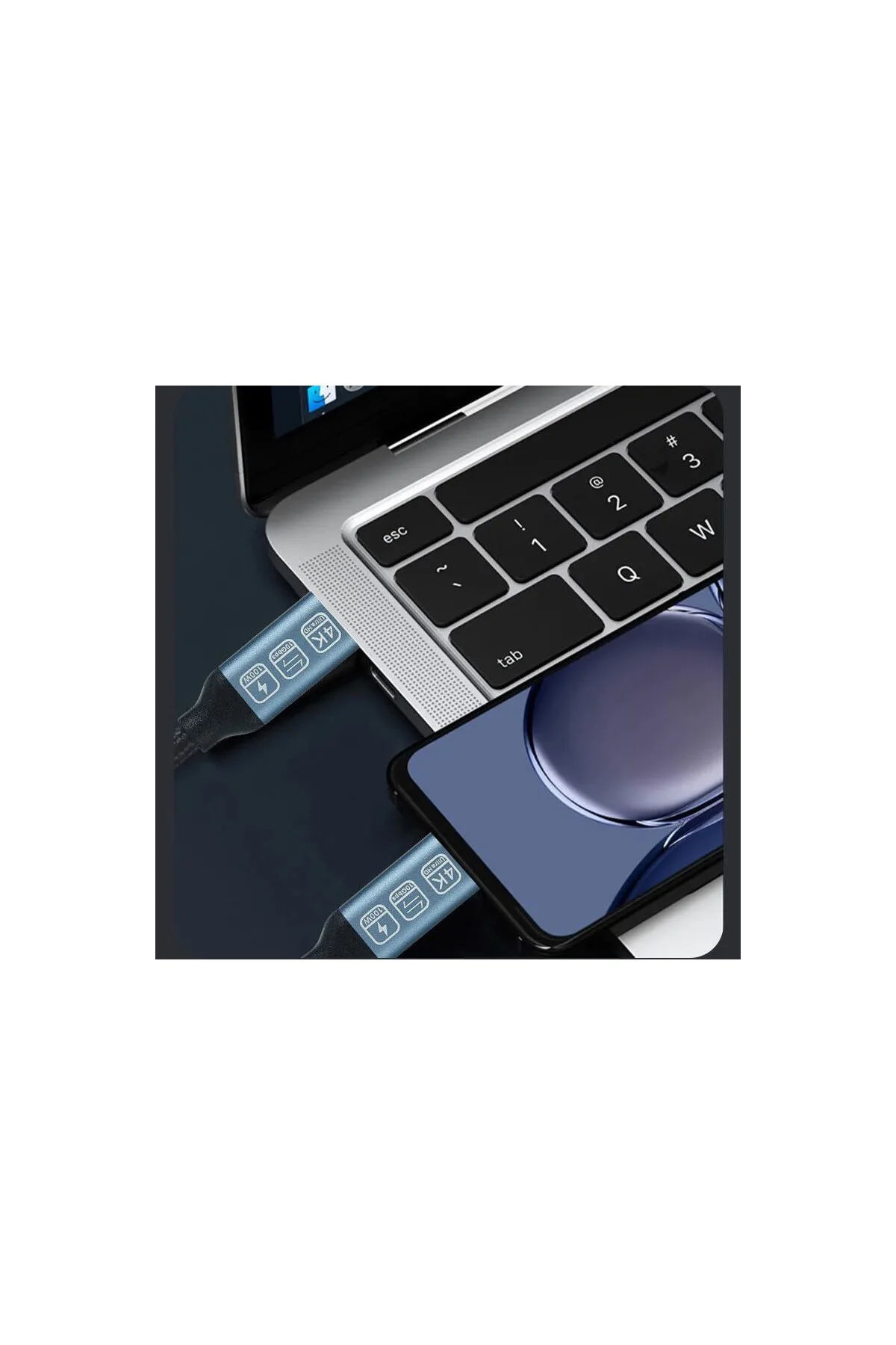 Zr-395 Type-c To Type-c Kablo 4k Görüntü Şarj Kablosu 20gbps 100 