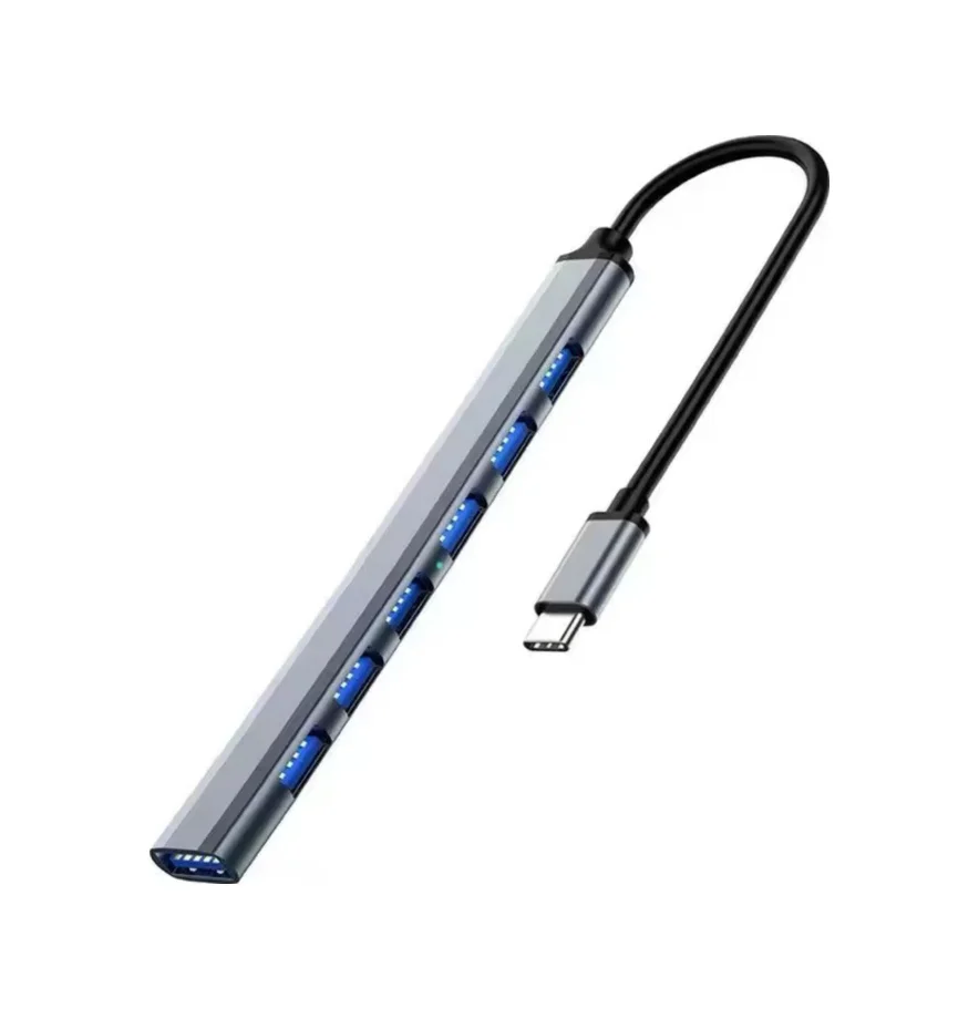 Zr289 Ads 303/c Type-c 7 Port Metal Usb Hub