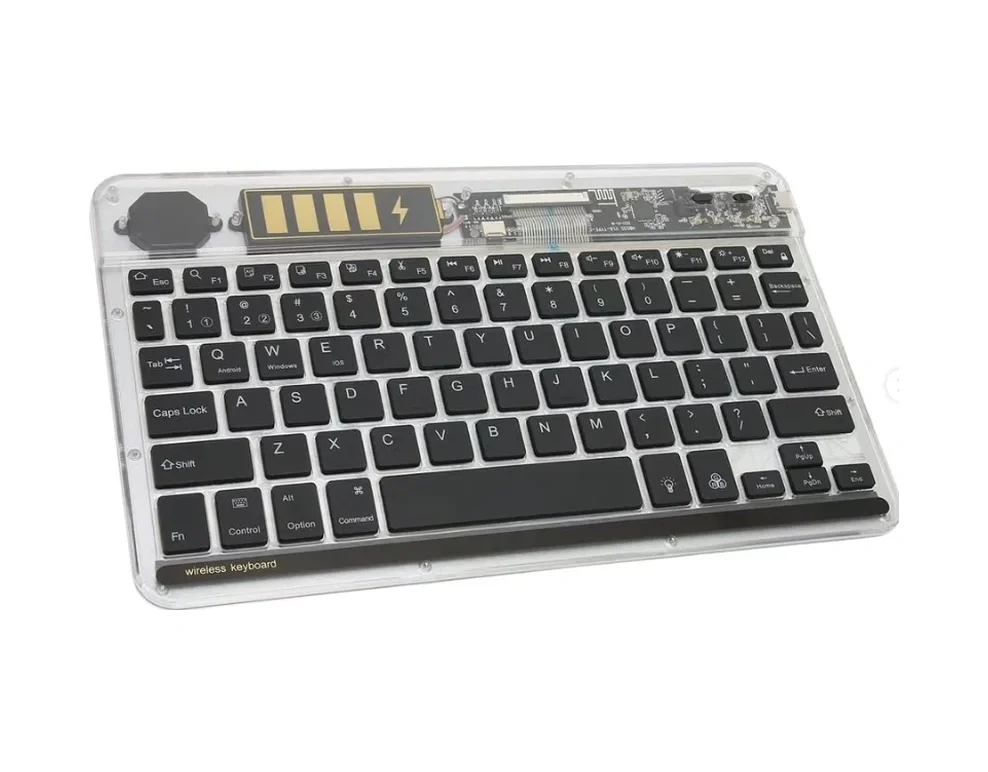 Zr612 Rgb Şeffaf Siyah Bluethooth Klavye