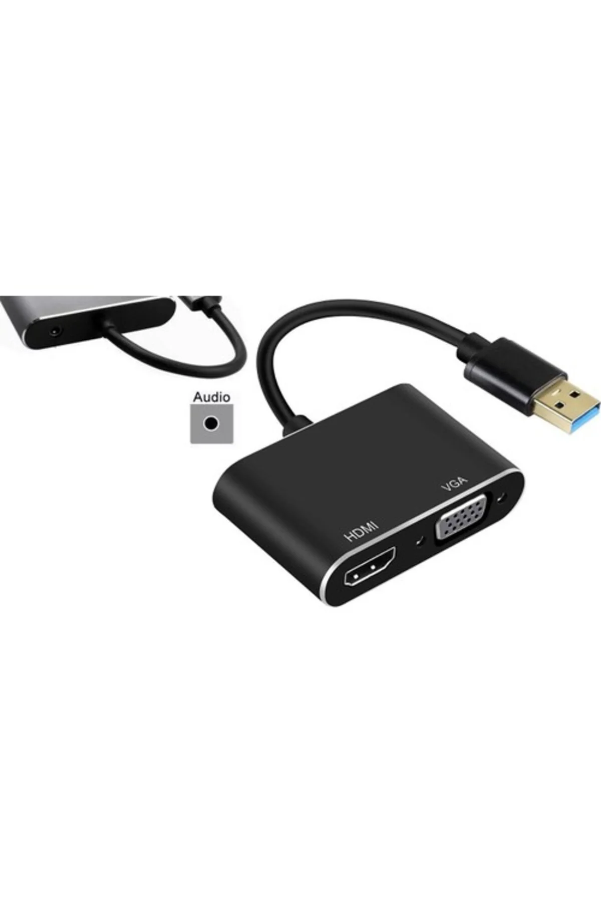 Zr702 Usb 3.0 To Hdmı Vga 3.5mm 1080p Monitör Çevirici Adaptör