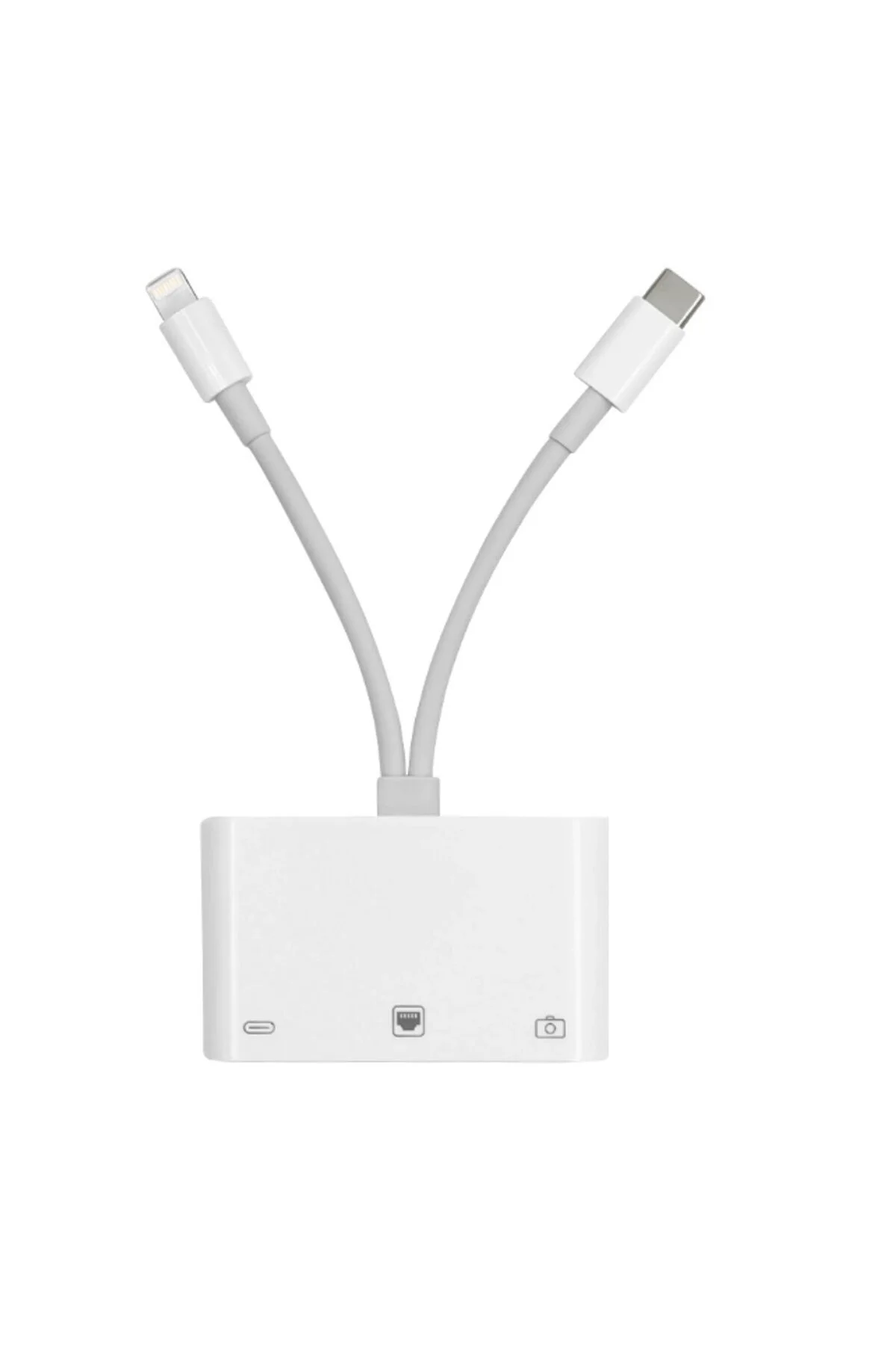 ZR814 Ethernet Adaptör Type-C & Lightning USB + Şarj 3in1 Çoklayı