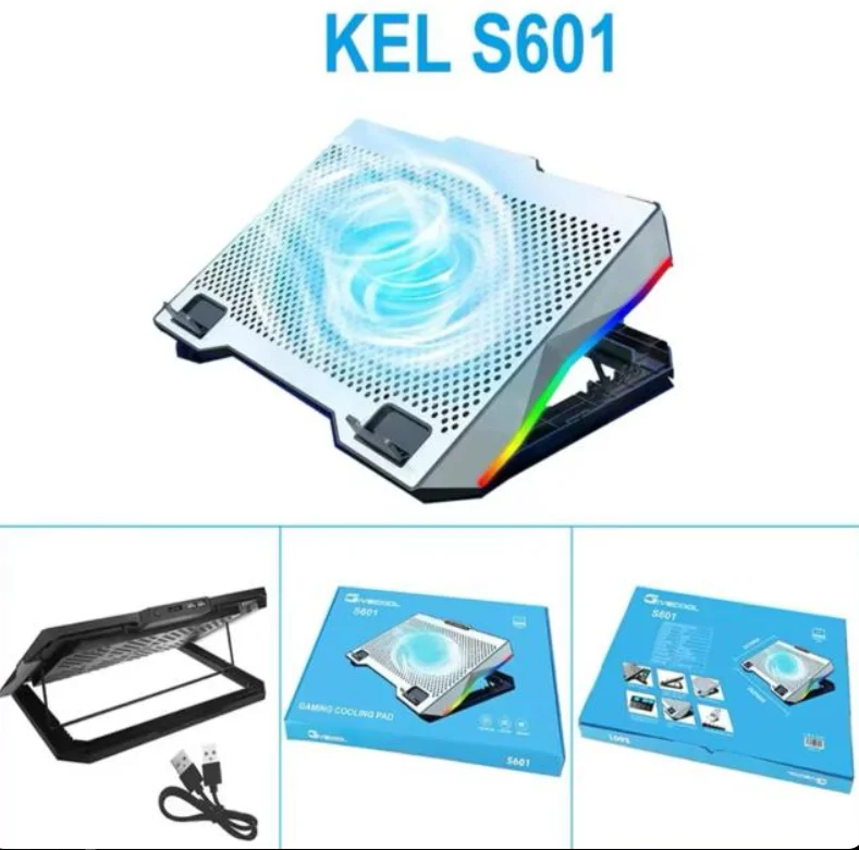 ZR924 S601 Tek Fanlı Rgb Metalik Laptop Soğutucu