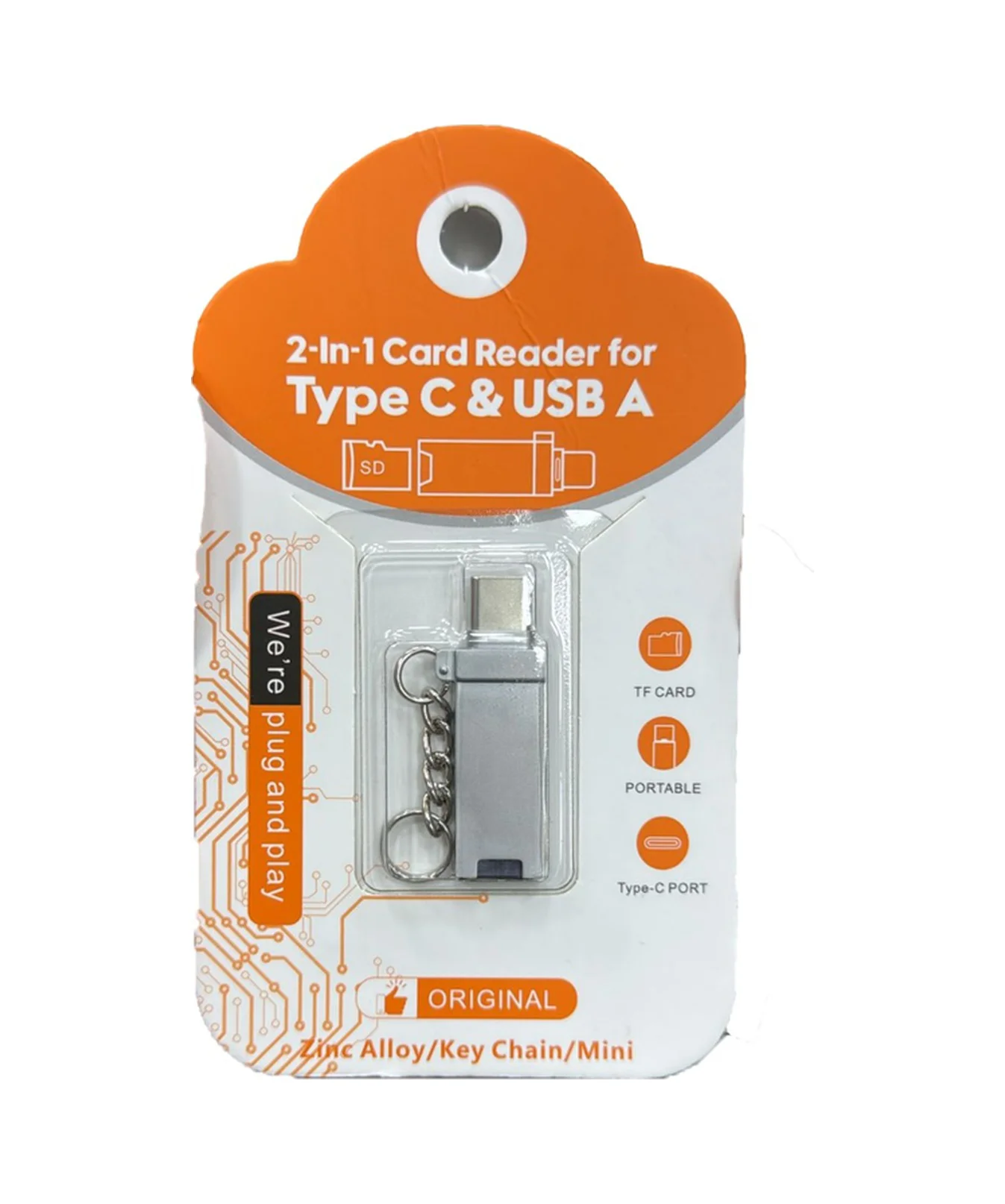 Zr967 Type-c Usb 2in1 Card Reader