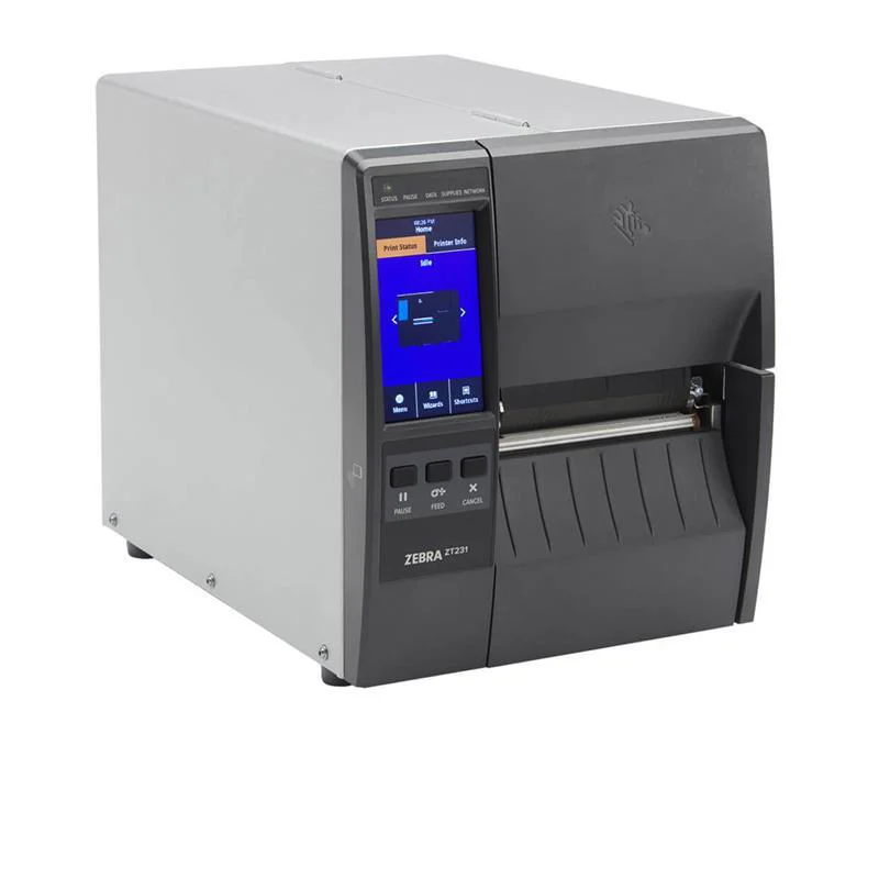 ZT231 (ZT23142-T0E000FZ) 203DPI TERMAL TRANSFER USB+SERİ+ETHERNET METAL KASA END. BARKOD YAZICI (RİBONLU KULLANIM)