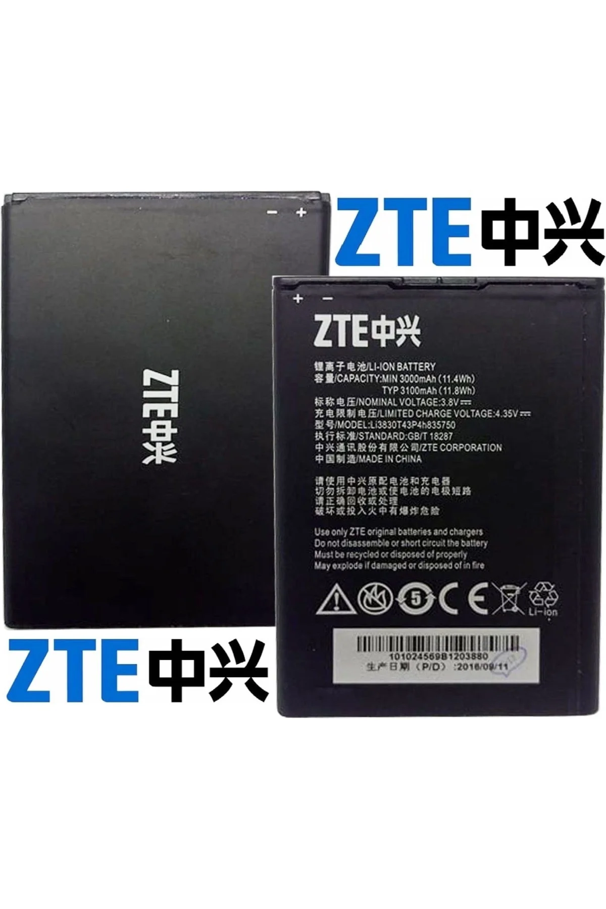 Zte Zmax 2 Z958 Grand 2 S2 Li3830t43p4h835750 Batarya Pil
