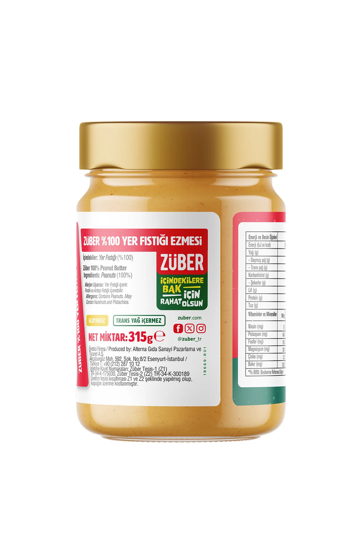 ZUBERFıstık Ezmesi 315gr