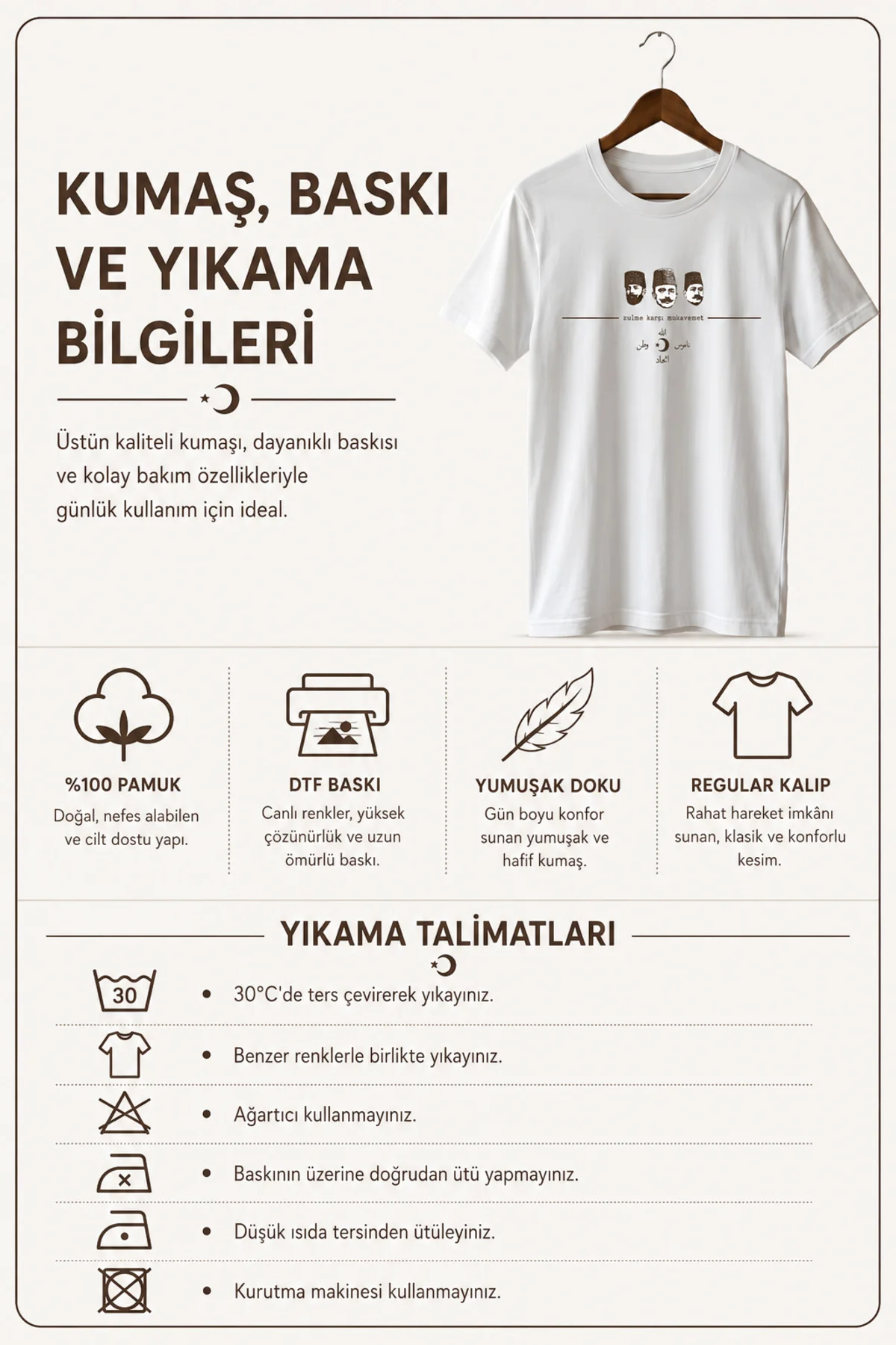 Zulme Karşı Mukavemet Allah Vatan Namus İttihat Baskılı Unisex Beyaz Tişört – %100 Pamuk Zulme Karşı Mukavemet Allah Vatan Namus İttihat Baskılı Unisex Beyaz Tişört – %100 Pamuk