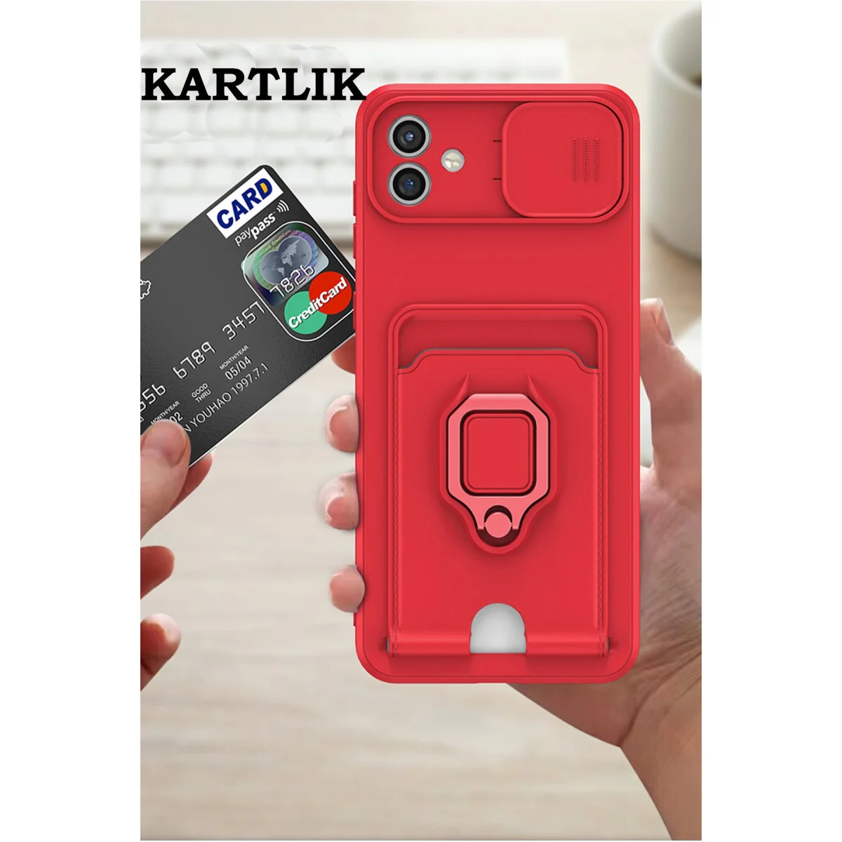 Zuma Kart Bölmeli Silikon Kılıf Galaxy A05 Yeşil