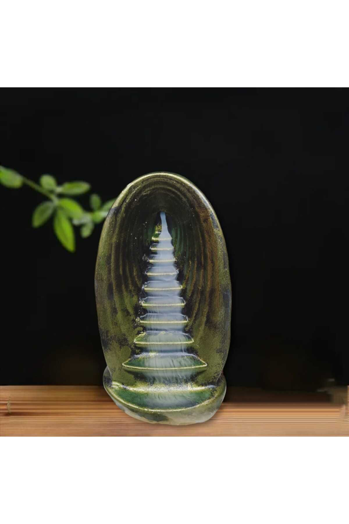 Dodemert Home Zümrüt Yeşili Merdiven Şelalesi Geri Akışlı Beton Tütsülük