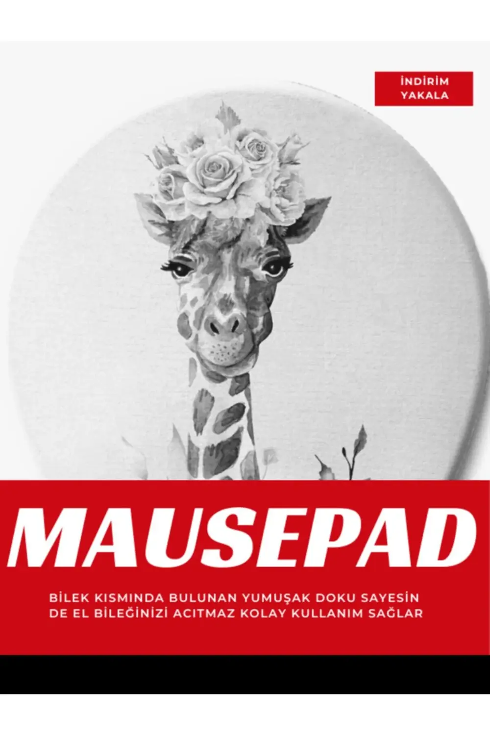 Zürafa Bılek Desteklı Mouse Pad