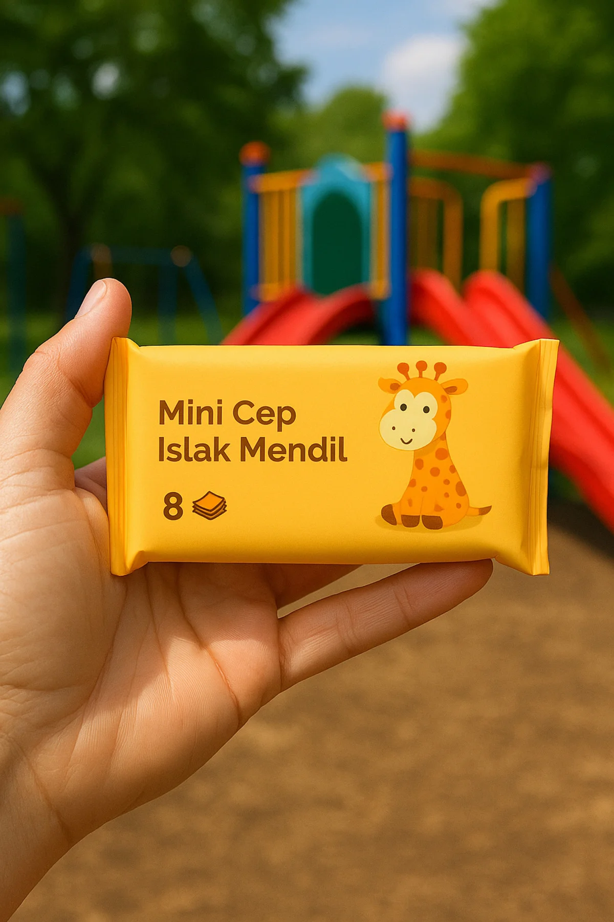 Zürafa Desenli Mini Islak Mendil 8 Adet • 8'li Cep Boy • Çocuklar İçin 🦒✨ Zürafa Desenli Mini Islak Mendil 8 Adet • 8'li Cep Boy • Çocuklar İçin 🦒✨