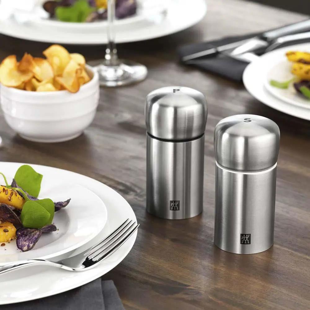 Zwilling 395000250 Tuz ve Karabiber Değirmen Set Metalik Gri