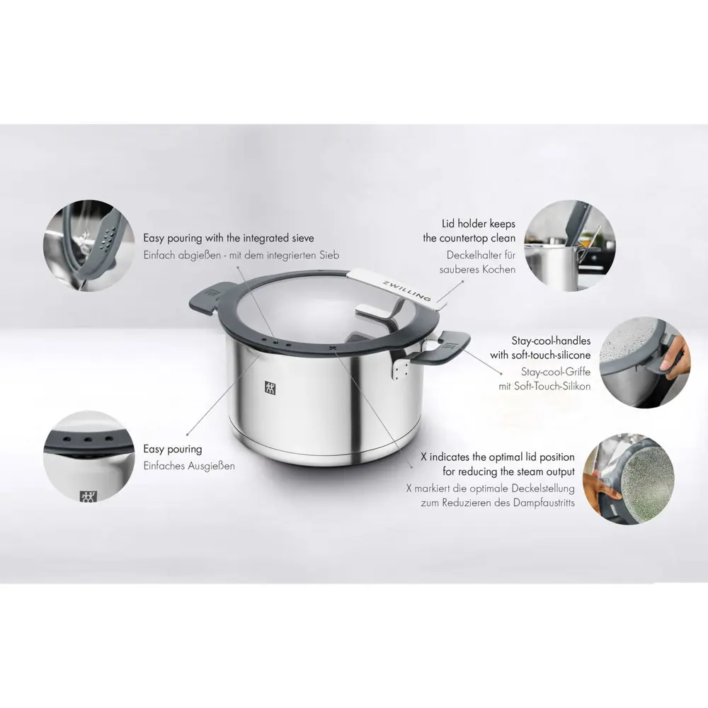 Zwilling 668700050 Simplify 5 Parça Çelik Tencere Seti