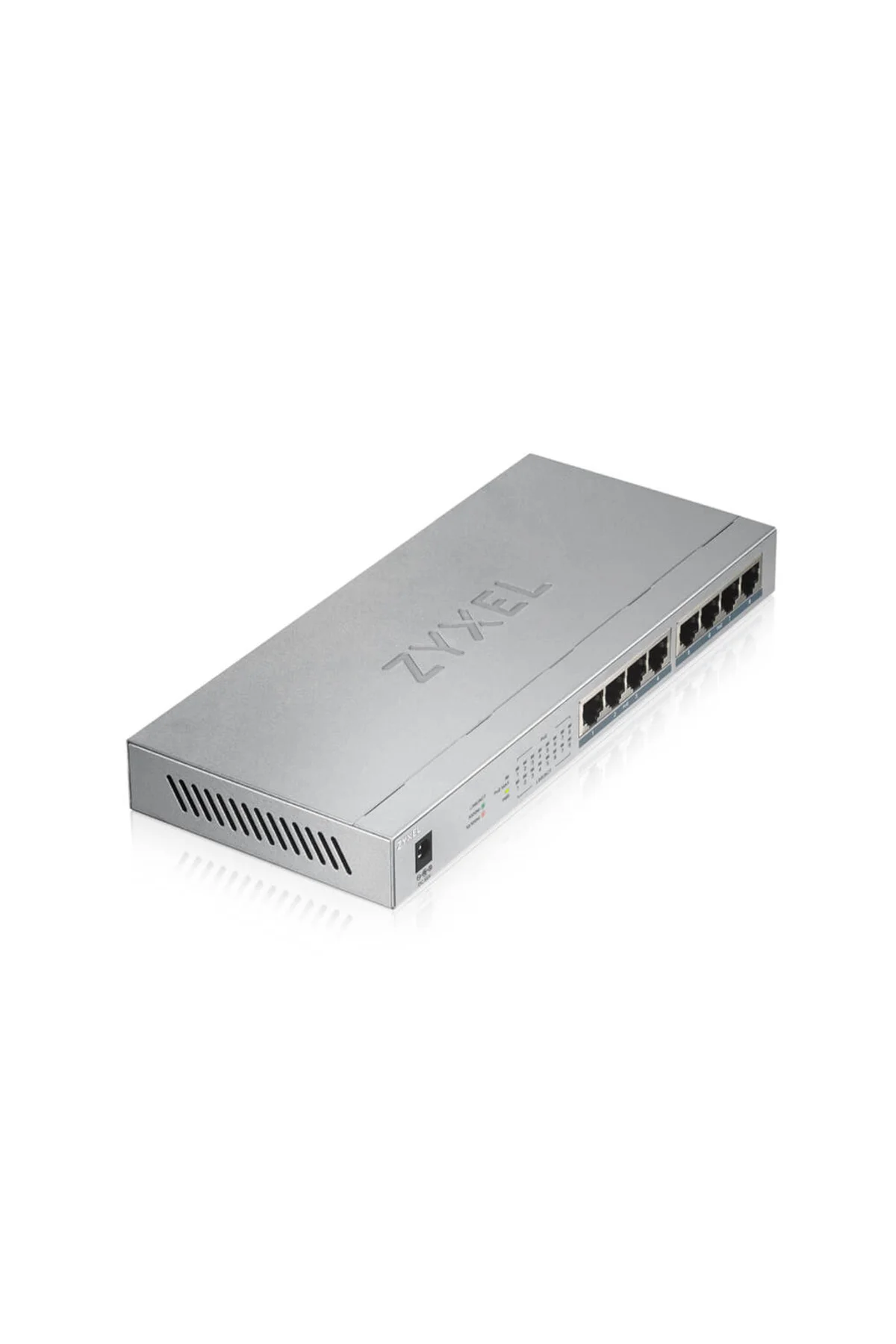 ZyXEL GS1008HP, 8 Port, GigaBit, PoE 60W, Yönetilemez, Masaüstü S
