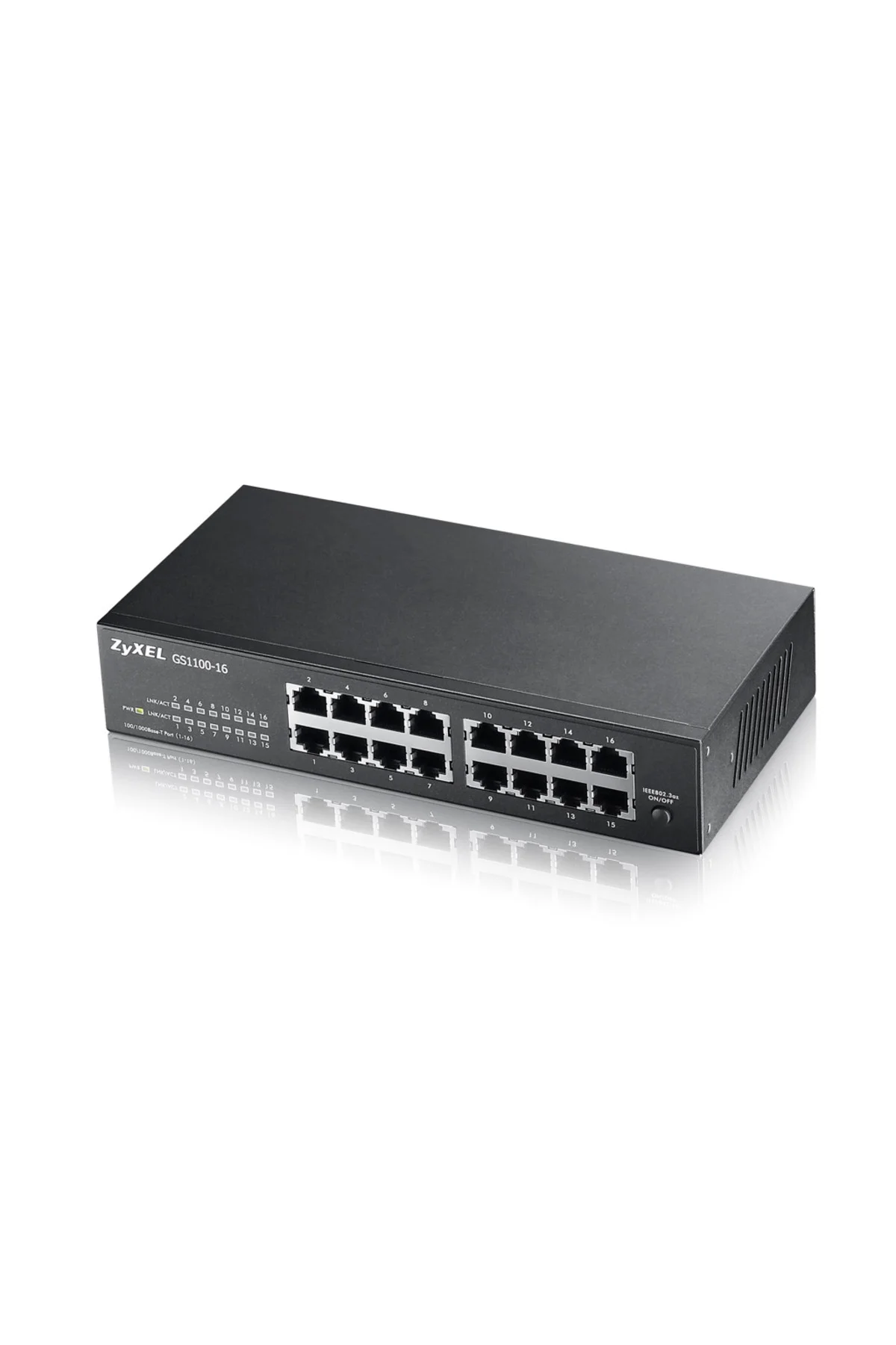 Zyxel Gs1100-16 V3, 16 Port, Gigabit, Yönetilemez, Masaüstü Switc