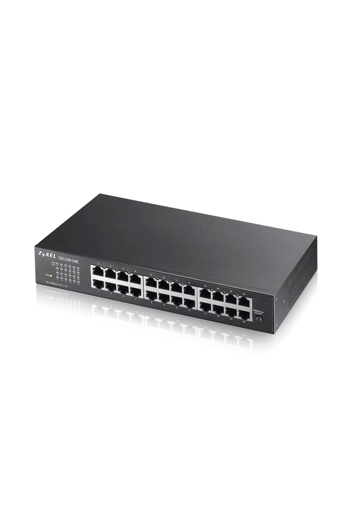 ZyXEL GS1100-24E V3, 24 Port, GigaBit, Yönetilemez, Sessiz, Rackm