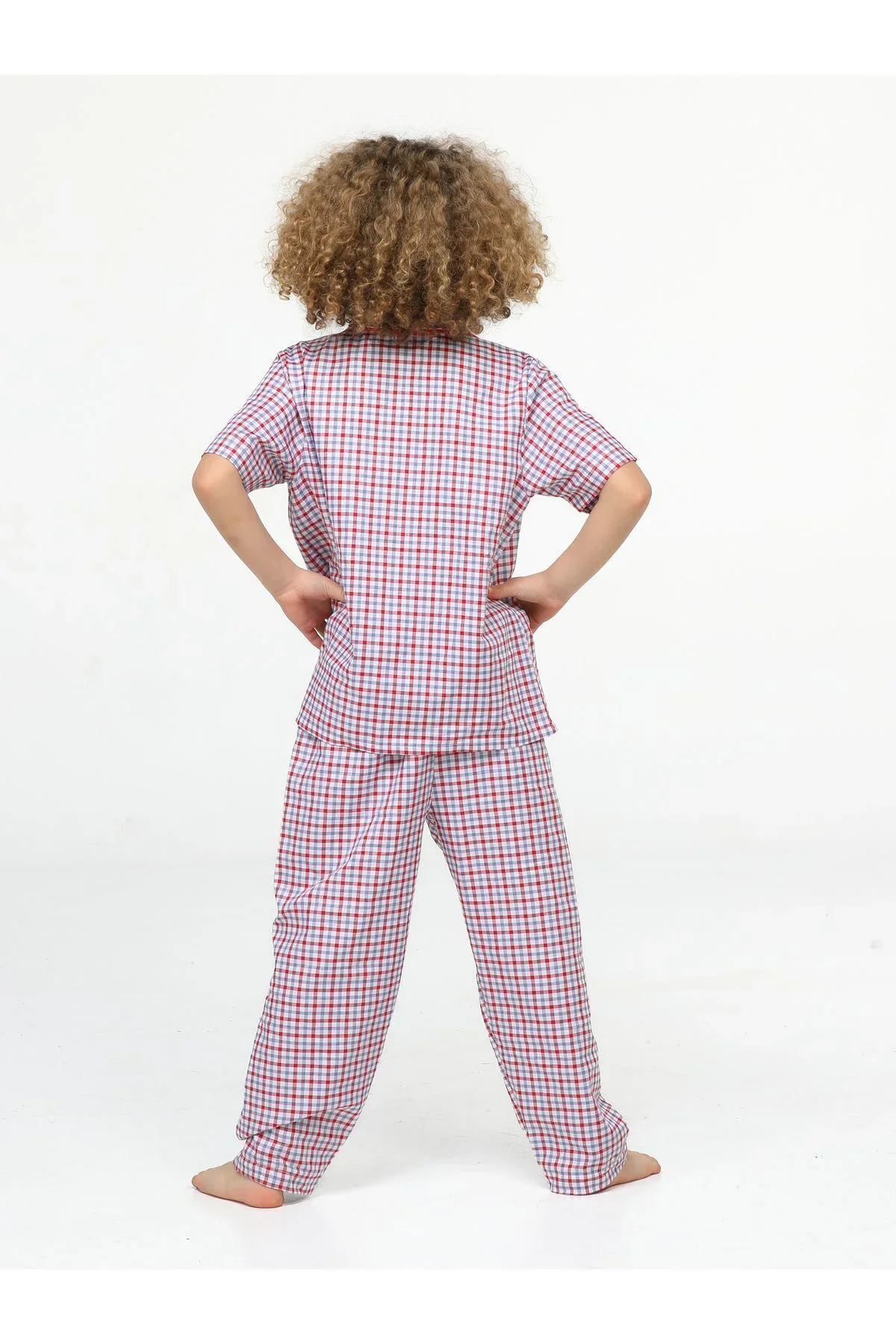 Zzzz Pamuklu Dokuma Ekose Pijama Takım - Görsel 2